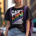 T-shirt La fierté LGBTQ ne peut même pas penser droit T-sh<br><div class="desc">Un beau t-shirt coloré avec une citation de fierté LGBTQ ironique aux couleurs blanc et arc-en-ciel,  qui dit "Je ne pense même pas droit". Avec ce T-shirt amusant de sensibilisation gay pride,  vous pouvez montrer au monde que vous êtes un fier membre de la communauté LGBTQ.</div>