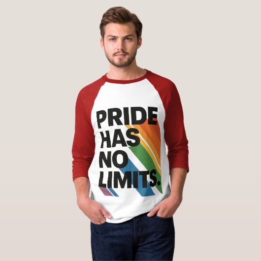 T-shirt La fierté n'a pas de limites | Mois de la fierté d (Devant entier)