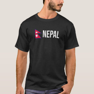 T-SHIRT LA FIERTÉ NÉPALE DU DRAPEAU KATHMANDU