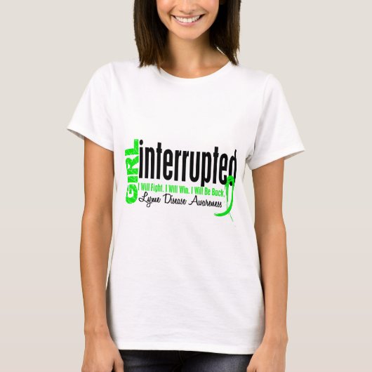 T-shirt La fille a interrompu la 1 maladie de Lyme (Devant)