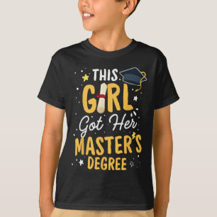 T-shirt La Fille A Obtenu Sa Maîtrise Diplôme Diplôme Le M