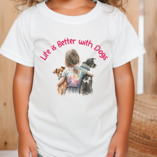 T-Shirt La fille Amoureux des chiens