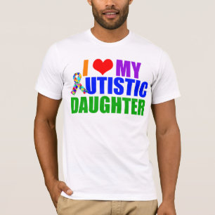 T-shirt La Fille Autiste Fier Autisme Papa