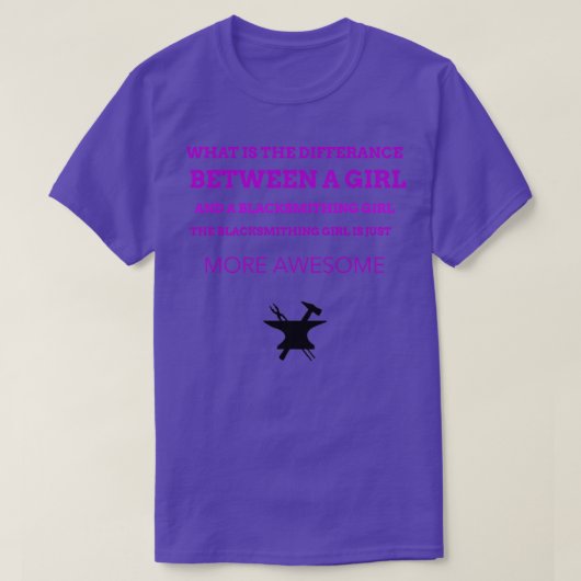 T-shirt La fille Blacksmithing T (Design devant)