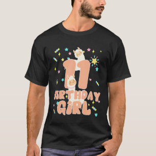 T-shirt La fille d'anniversaire 11 ans Lama Famille assort