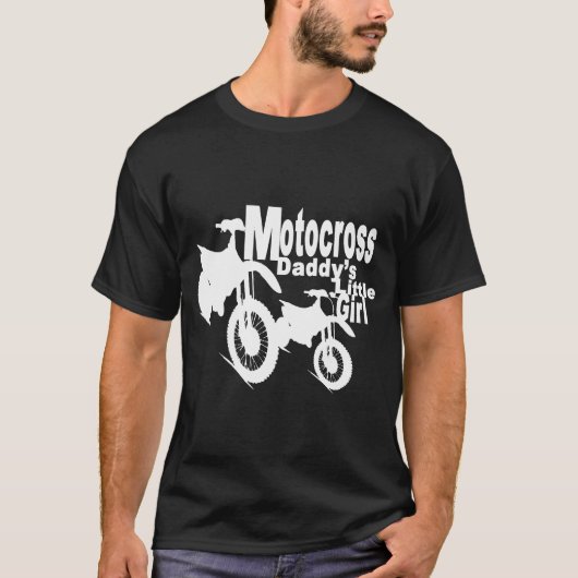 T-shirt La fille de Motocross Daddy (Devant)