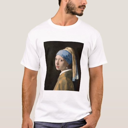 T-shirt La fille de Vermeer avec une oreille perle (Devant)