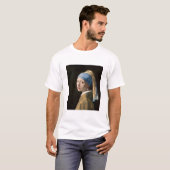 T-shirt La fille de Vermeer avec une oreille perle (Devant entier)