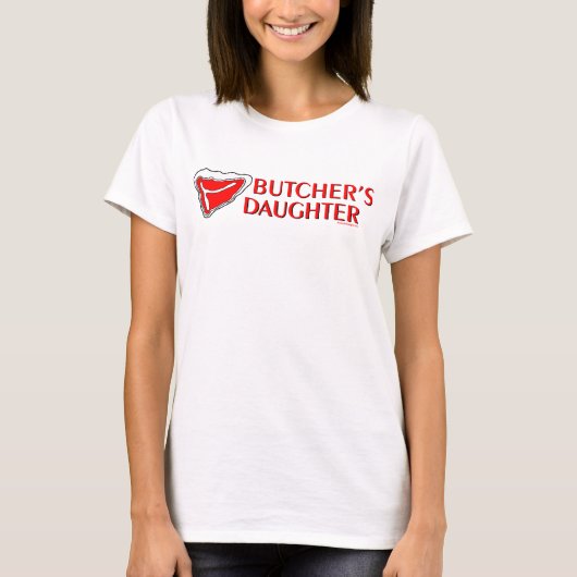 T-shirt La fille du boucher (Devant)