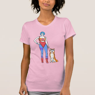 T-shirt La fille du chien Shiva Inu