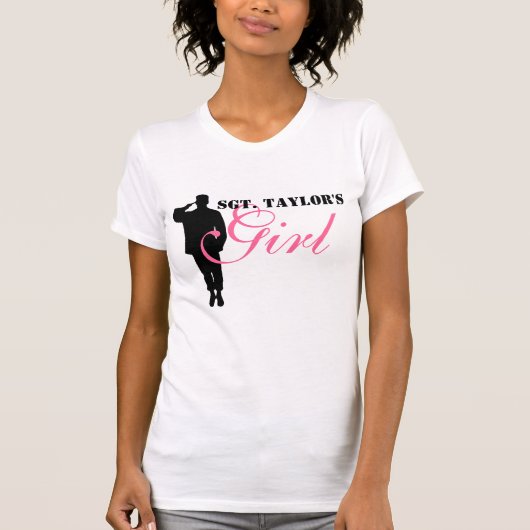 T-shirt La fille du héros de salutation (Devant)