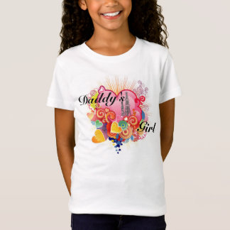 T-Shirt La fille du papa (coeurs et installations)