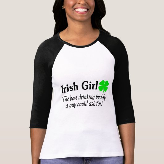 T-shirt La fille irlandaise le meilleur ami potable un (Devant)