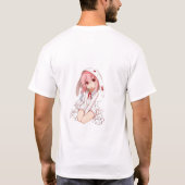 T-shirt La Fille Lapin Rose (Dos)