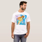 T-shirt La fille mignonne d'Anime de Manga voient dedans (Devant entier)