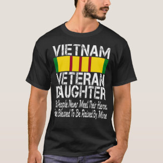T-shirt La Fille Vétéran Du Vietnam Élevée Par Mon Héros