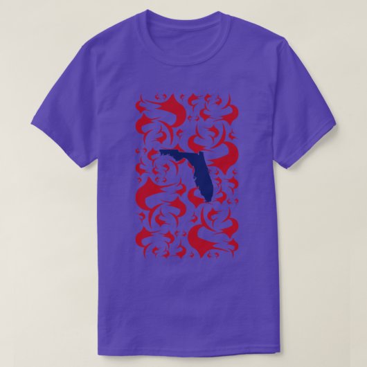 T-shirt La Floride engloutie dans le Motif rouge du Marlin (Design devant)