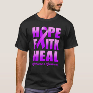 T-shirt La foi de l'espoir guérit la conscience d'Alzheime