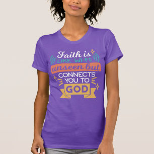 T-shirt La foi est comme le WiFi Citation chrétienne drôle