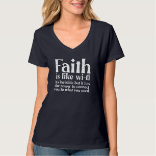 T-shirt La Foi Est Comme Wifi Dieu Jésus Religieux Chrétie