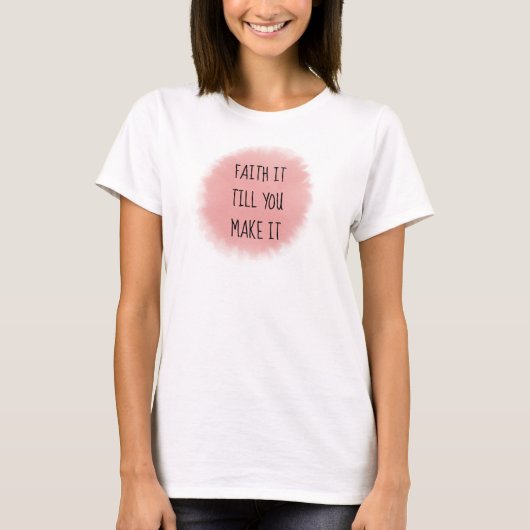 T-shirt La foi rose (Devant)