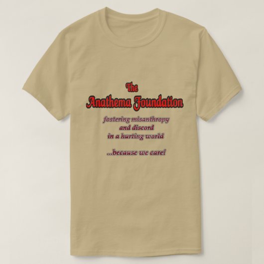 T-shirt la fondation anathème (Design devant)