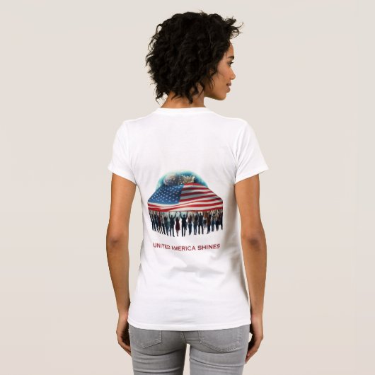 T-shirt La force de l'Amérique brille (Dos entier)
