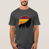 T-shirt La force du loup est le Pack Rétro (Devant)