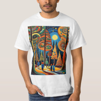 T-shirt La forêt enchantée au clair de lune