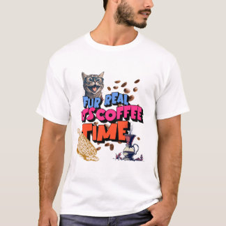 T-shirt La fourrure réelle, c'est le café