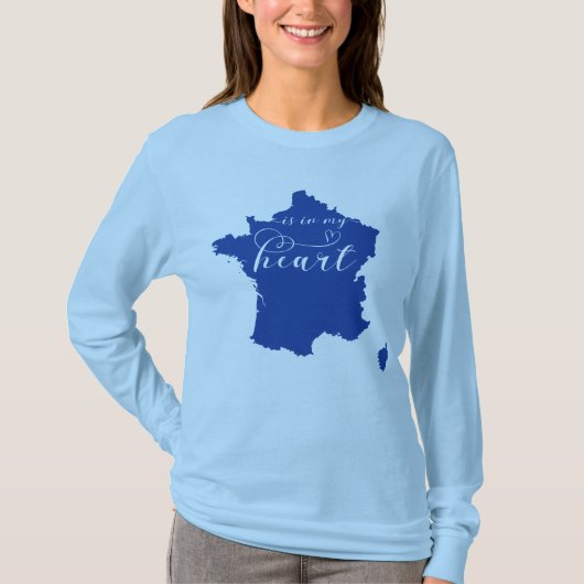 T-shirt La France Est Dans Mon Coeur (Devant)
