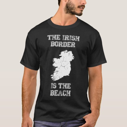 T-shirt La frontière irlandaise est la plage (Devant)