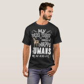 T-shirt La frontière Terrier me fait le chef d'humains (Devant entier)
