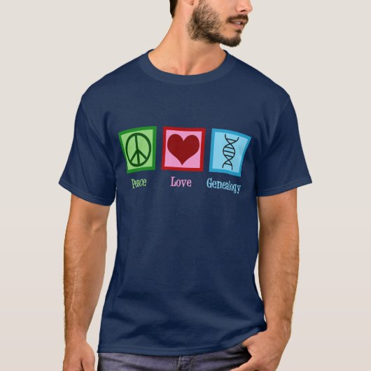 T-shirt La généalogie de l'amour de la paix (Devant)