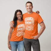 T-shirt La gentillesse orange rétablit les coeurs (Unisexe)