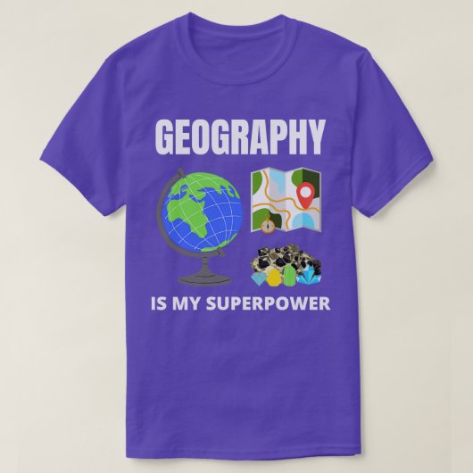 T-shirt La géographie est ma superpuissance 2 (Design devant)
