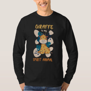 T-shirt La girafe est mon animal spirituel Safari de giraf