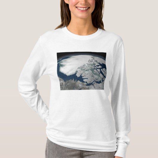 T-shirt La glace de mer de l'Arctique au-dessus de l'Améri (Devant)