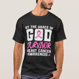 T-shirt La grâce Dieu Je suis un survivant Cancer du sein