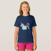 T-shirt La graisse Unicorne sauve le jour (Devant entier)
