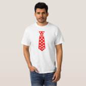 T-shirt La grande cravate rouge et blanche de point de (Devant entier)