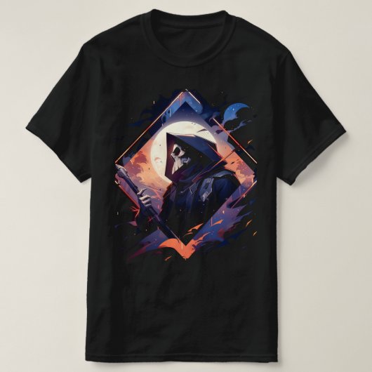 T-shirt La Grande Faucheuse, l'arrivée sombre de la mort (Design devant)