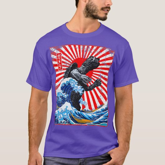 T-shirt LA GRANDE GAMERA VONT DE KANAGAWA Premium (Devant)