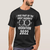 T-shirt La Grande Migration Hashrate 2022 Eth Ethereum Cry (Devant)
