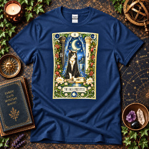 T-shirt La Grande Prêtresse Cat Tarot - Sagesse Intérieure