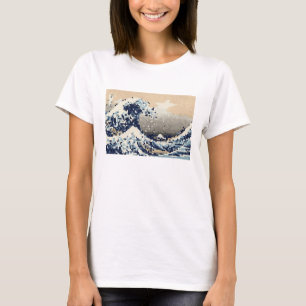 T-shirt La Grande vague au large de Kanagawa 8 bits Pixel 