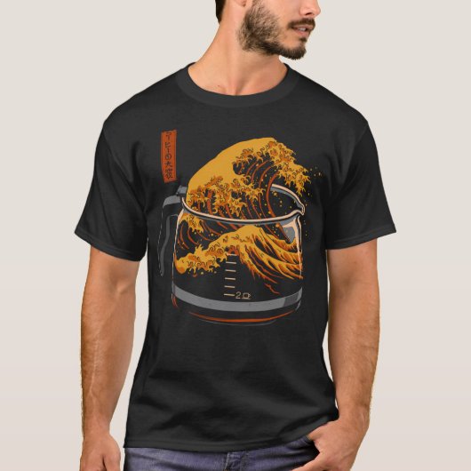 T-shirt La Grande Vague De Café (Devant)