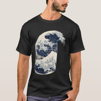 T-shirt La Grande Vague De Kanagawa Pocket Japonaise Drôle