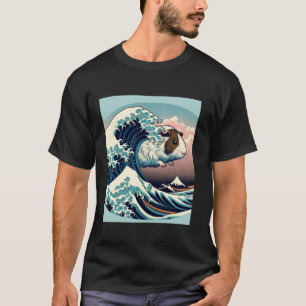 T-shirt La Grande Vague de la Guinée Porc mignonne animal