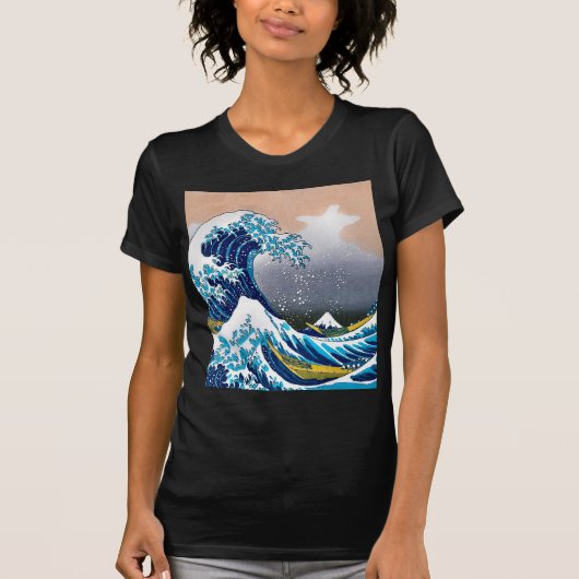 T-shirt La grande vague outre de la haute résolution (Devant)